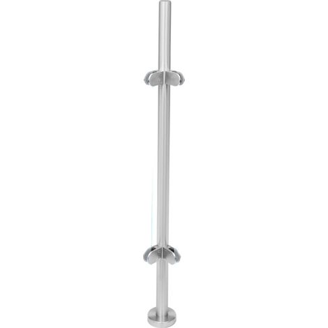 Poteau de garde-corps, construction en acier inoxydable, design moderne, Poteau d'angle (1/2)