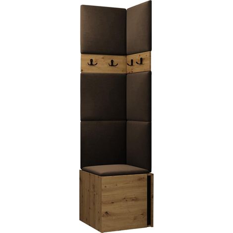 Conjunto para recibidor Pinis XXI, Manila 04, 186x42x46cm, Aglomerado laminado, Tapiz, Colocada, Montada en la pared