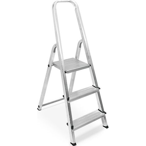 BRB Alu-Bügelleiter, Tragkraft 150 kg (Silber, 3) (1/3)