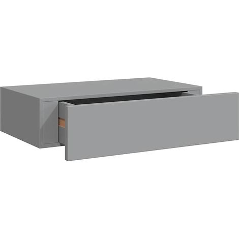 Wall-mounted Drawer Shelf Grey 40x23.5x10cm MDF vidaXL