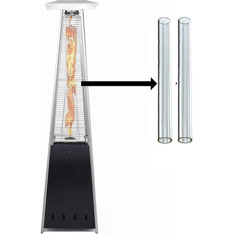 Glass Tube Replacement for Pyramid Gas Patio Heater pack of 2