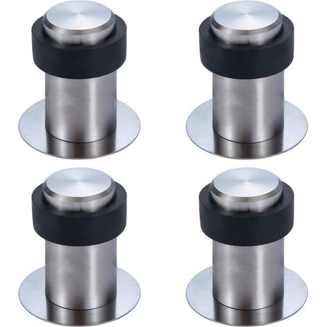 Butée de porte adhésive de 6 cm en acier inoxydable (lot de 4) - 6 cm (1/4)