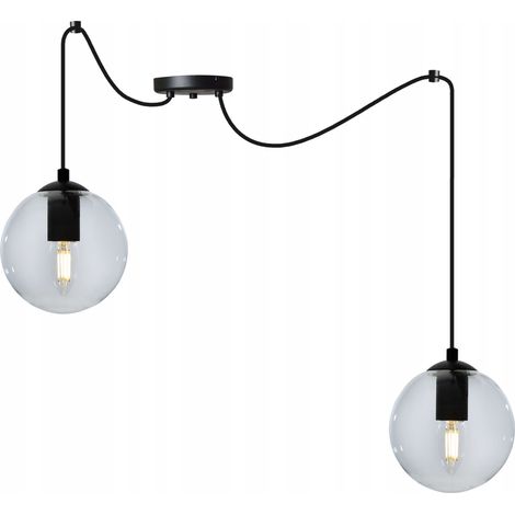 LAMPE SUSPENDU PLAFOND BOULE DE VERRE ARAIGNÉE LED (1/5)