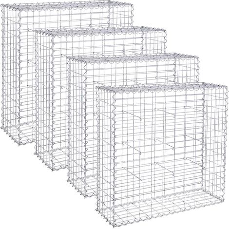 Songmics – Gabion pour pierre 100x90x30cm – Acier galvanisé 4mm – Assemblage sans outil – Pour murs, clôtures et fontaines (1/5)