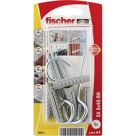 Fischer Taco+Ganchos SX 8X40 RH 5 Unidades (1/3)