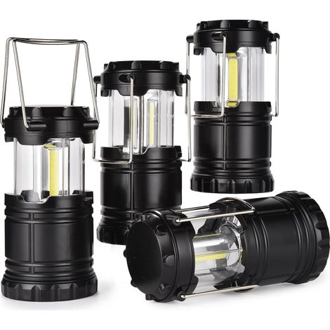 4er-Set faltbare LED-Campinglaternen – Gartenbeleuchtung – Terrassenbeleuchtung – warmweißes Licht – superhell – Notbeleuchtung und Camping – 4er-Set (1/5)