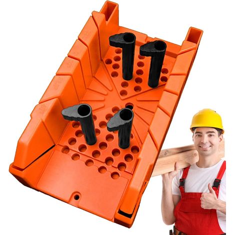 Boîte À Onglets Multifonction Serrage À 45° Et Rangement Pour Scie À Bois Petite boîte à onglets Coffret de rangement pour coupe précise, menuiserie, bricolage, loisirs, atelier (1/5)