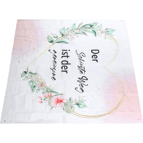 Toile de fond moderne de style bohème en forme de cœur pour mariage, fiançailles ou fête (sans boîte cadeau). (1/5)