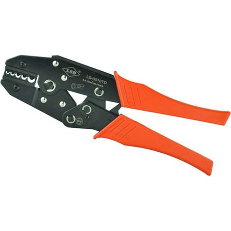 Pince à dénuder Pince de sertissage de terminal à cliquet for bornes non isolées et connecteur Outil à sertir à la main 0.5-10mm² / 22-8AWG (1/2)