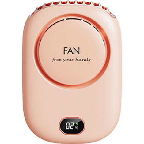 Mini ventilador de cuello portátil, recargable por USB, silencioso, 3 velocidades, ideal para la oficina, el hogar, los viajes y las actividades al aire libre.
