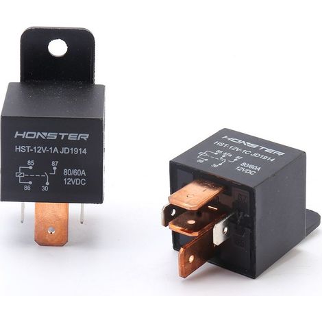 Relais convertisseur CC normalement ouvert 80 A, 12 V, 4 ou 5 broches, avec support plastique, pour véhicules à énergie nouvelle. (1/4)
