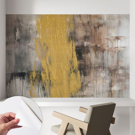 Papier peint adhésif décoratif pour salon chambre et cuisine Facile à poser avec colle Vision abstraite 104x70 cm (1/5)