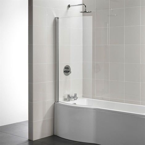 Ideal Standard Tempo Arc Curved Hinged Bath Screen 1400mm H x 820mm W - 5mm Glass (1/4)