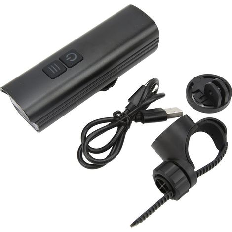 Phare avant vélo double interrupteur étanche rechargeable USB, feu de bicyclette pour conduite nocturne (1/5)
