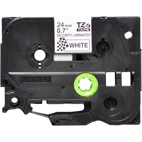 ovegna TZe-SE5 cinta de etiquetado de seguridad blanca 24 mm