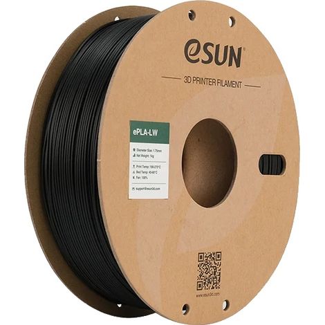 Filamento per stampante 3D, materiale espanso leggero, compatibile con diverse stampanti, 1,75 mm, nero. (1/2)
