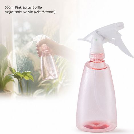 Flacone spray da 500 ml - Regolabile - Plastica rosa (1/5)