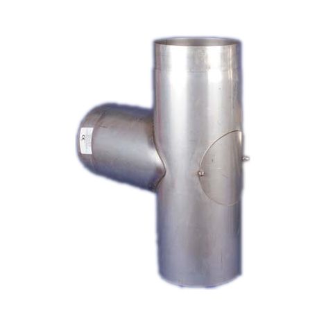 Té 90° avec regard Ø 180 mm Modèle XL - Conduit inox 2 mm
