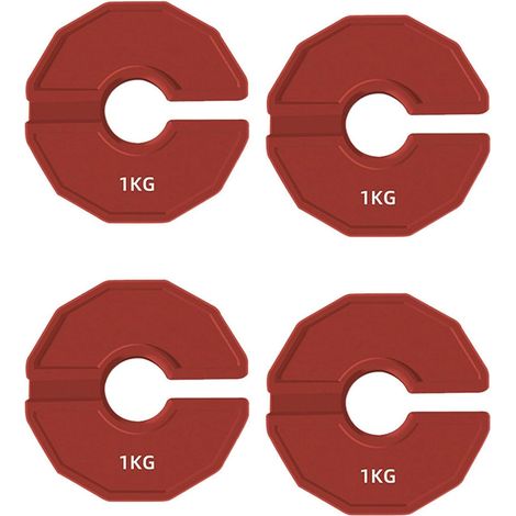 4 Plaques de Micro-Type pour Salle de Sport, Haltères, Poids Fractionné, Plaques de Poids Fractionné en Caoutchouc, Ouverture Supplémentaire 35 mm, 1,0 Kg (1/5)