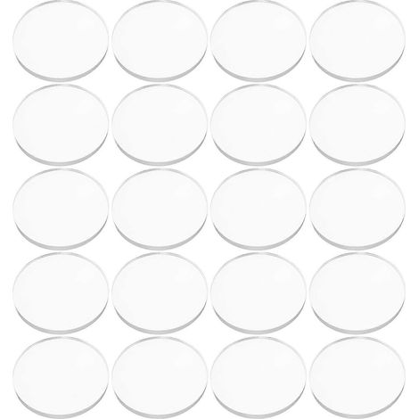 Lot de 50 diffuseurs ronds pour spots encastrés : diffuseur en acrylique transparent de 4 cm (1,6 pouce) pour spots encastrés au plafond. (1/5)