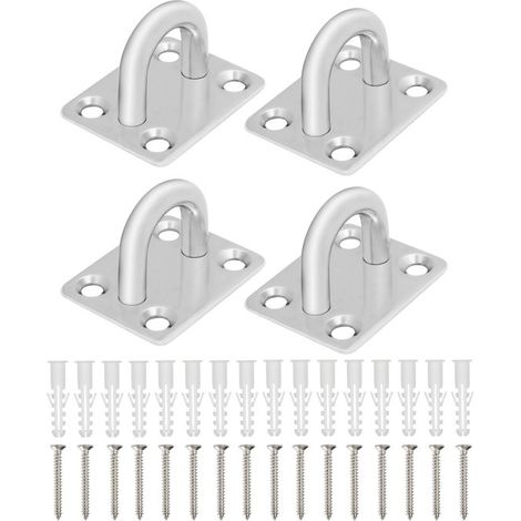 Allecto，Gancho para placa de ojo，Ganchos de acero inoxidable M8，40 x 50 mm，Material de montaje en pared y techo，Hasta 200 kg (1/5)