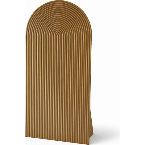 Pannello decorativo da parete semicircolare scanalato, in legno MDF (1/5)