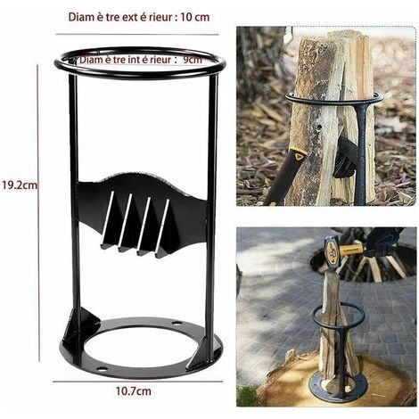 Fendeuse à bois robuste, protocole manuel, fendeuse à bois fabriquée à partir de bois de chauffage léger, fendeuse à bois d'allumage, adaptée au camping familial en plein air, petite taille,TRIMEC (1/5)