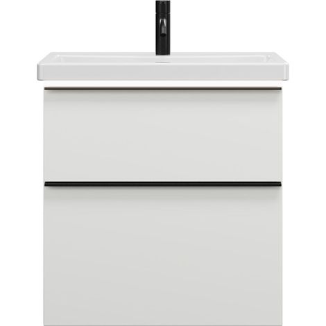 burgbad Eqio lavabo cerámico con mueble bajo para lavabo con (1/2)