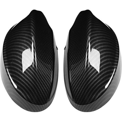 Cubierta de espejo a juego, cubierta de espejo exterior izquierda y derecha, protector de espejo exterior estilo fibra de carbono para E90 2005-2007