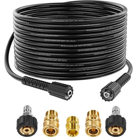 Lntyq – Tuyau d'extension pour nettoyeur haute pression 10m – Flexible M22 femelle – Pression 2000 PSI – Compatible Karcher M22-14