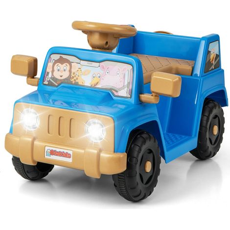 Coche eléctrico infantil 66 x 42 x 40 cm 1 a 2 horas de juego diseño moderno plástico azul 200018608