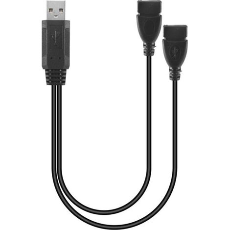 USB-Kabeladapter-Netzkabel 2,1 A Stecker auf 2 Dual-Anschluss
