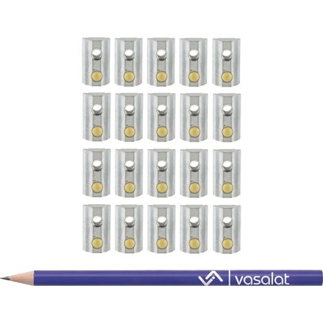 vasalat Nutensteine M5 Nut 8 einschwenkbar mit Steg, 20 Stück (1/5)