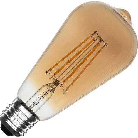LED Glühbirne Filament E27 8W 750 lm ST64 Gold No Flicker 2200K Superwarm