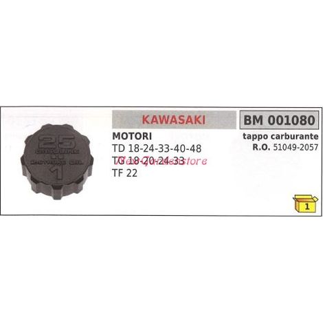 Tappo serbatoio carburante motore KAWASAKI decespugliatore TD 18 24 33 40 001080