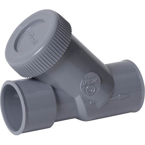 Nicoll – Clapet anti-retour sanitaire 45° Ø32 – PVC avec bouchon dévissable et joint – Accès facile pour nettoyage – Performance hydraulique optimale