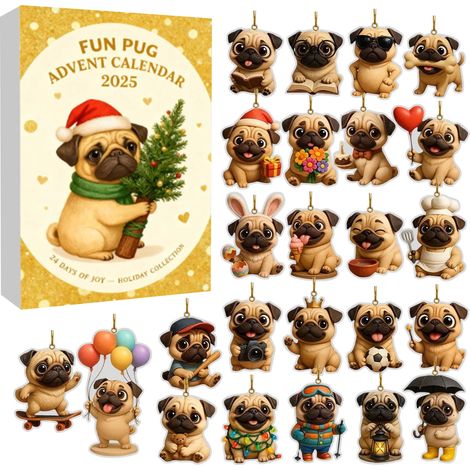 Calendrier De Lavent - Figurines De Carlin - Décoration De Noël - 24 Pièces - Résine (1/4)
