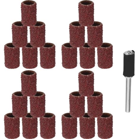 1ensemble Set de Manchons de Ponçage avec Tige de Connexion Tambours Abrasifs pour Ponçage Précis et Métal Accessoires pour Outils Rotatifs (1/5)