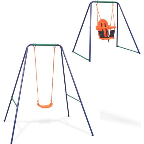 Altalena semplice 2 in 1 e altalena per bambini arancione 020005093