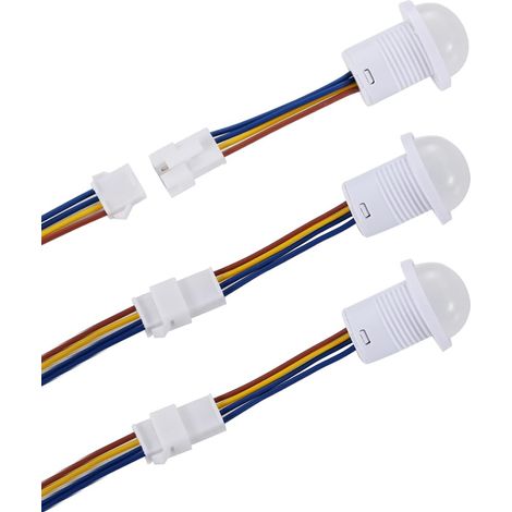 3 Pièces Commutateur de capteur Infrarouge PIR 110 V/220 V, Mini détecteur de Mouvement Infrarouge pour Installation intérieure (1/4)