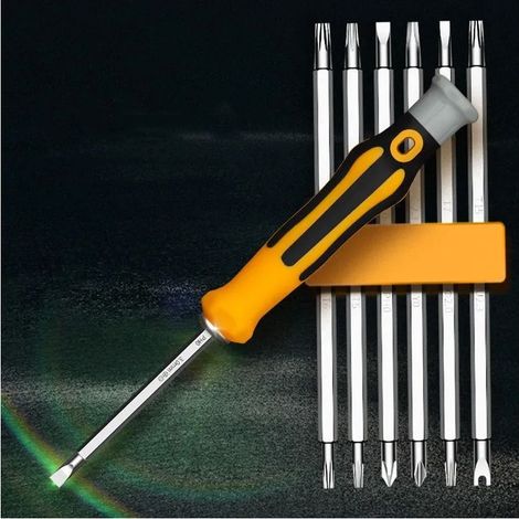 Kit de tournevis de précision 7 en 1, embouts interchangeables, outil de démontage polyvalent pour usage domestique et bricolage (1/5)
