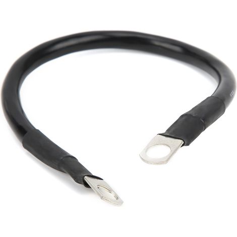 Fil de terre 11,8 pouces 4AWG 25 mm² 150 A Câble de terre flexible haute résistance pour onduleur de batterie Noir (1/5)