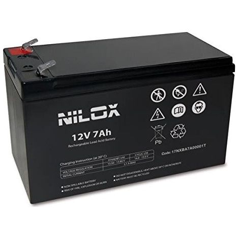 Nilox Batteria UPS 12V 7Ah Ermetica al Piombo per Computer 17NXBA7A00001T