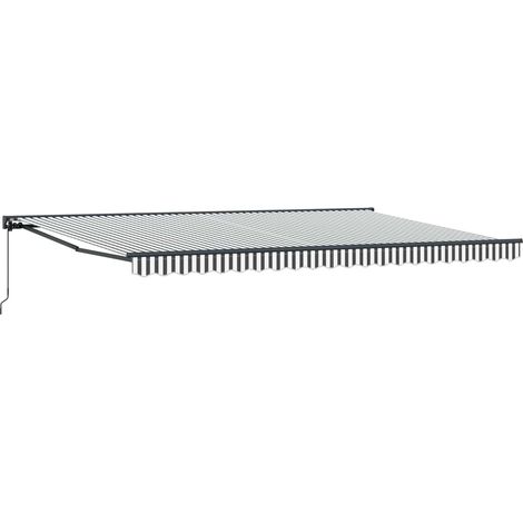 Maison Exclusive - Markisenrahmen Anthrazit und Weiß 500 x 300 cm