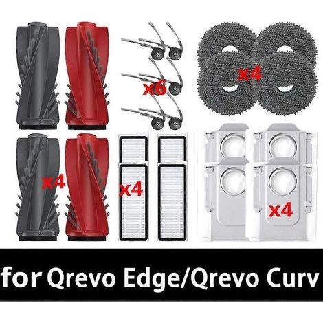 Accessoires pour aspirateur robot Roborock Curv S5X 5A1 5XC / Edge / EdgeC : brosse principale, chiffon de nettoyage, filtre et sacs à poussière. (1/5)