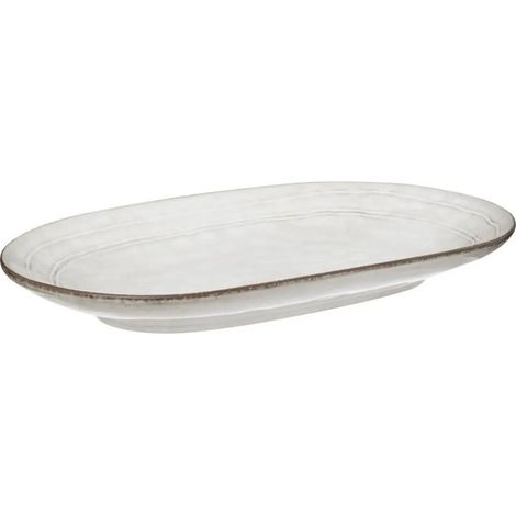 Plat de Présentation Déco "Flower" 31cm Gris