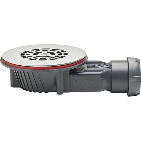 Wirquin – Bonde de douche extraplate 90 mm – Grille inox brossé – Hauteur 40 mm – Sortie horizontale Ø40 mm – Anti-odeur et zéro fuite (1/5)
