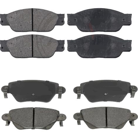 KIT PASTIGLIE FRENO ANTERIORI E POSTERIORI compatibile con JAGUAR XJ (X350,X358) / PASTIGLIE FRENANTI AUTO OEM FDB4107 FDB1711,FDB1486 FDB1416 FDB1713 FDB1766 / SOSTITUZIONE DIRETTA / BASSA POLVERE / 