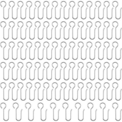 80 Pièces Crochets à Rideaux en métal,Crochets de Rideaux,Crochets agrafes pour Rideaux,pour Rideau de Fenêtre, Rideau de Douche(40 13mm) (1/5)