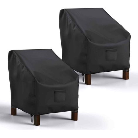 Cubierta Para Sillas De Terraza - Tejido Oxford 600D Impermeable Y Resistente A Los Rayos UV - Con Ventilación Y Fijación Segura - 2 Unidades (1/5)